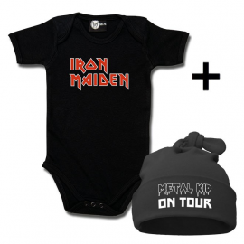 Infant Giftset Iron Maiden Onesie infant/baby & Metal Kid on Tour Hat
