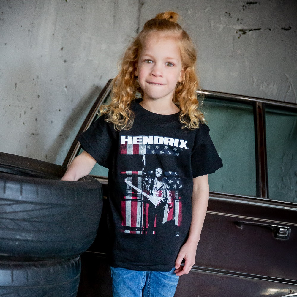 Jimi Hendrix Kids/Toddler T-shirt Peace Flag fotoshoot