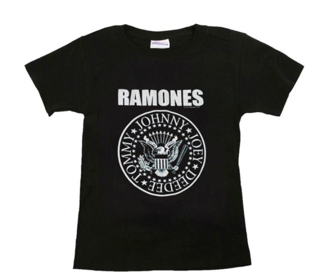 ramones black white logo kids and toddler t-shirt